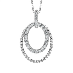 Diamond Fashion Pendant 0.50 ct tw 10k White Gold+10k Yellow Gold