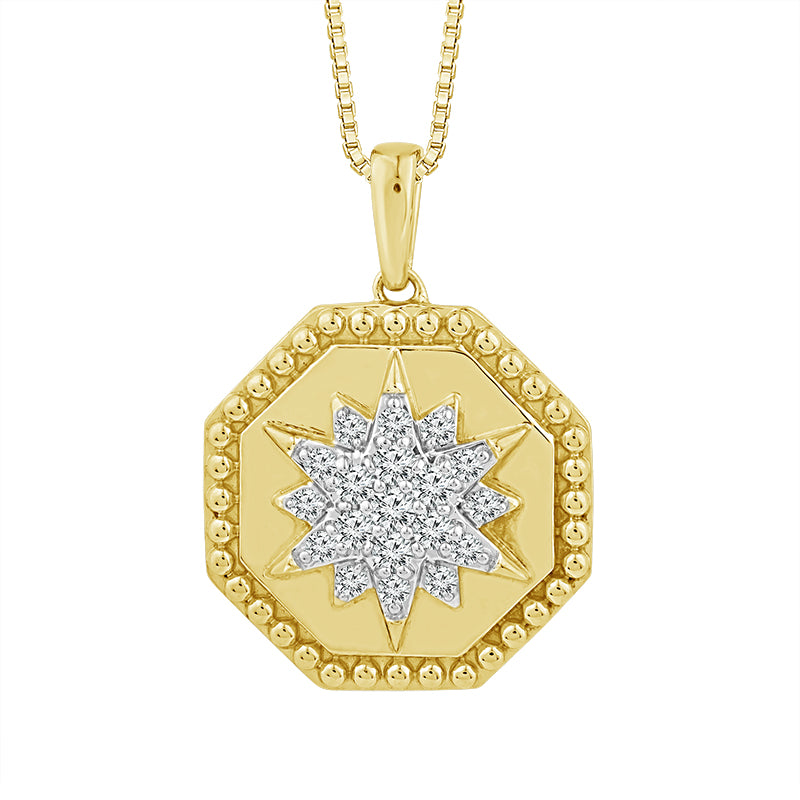 Diamond Fashion Pendant 0.20 ct tw 10k Yellow Gold