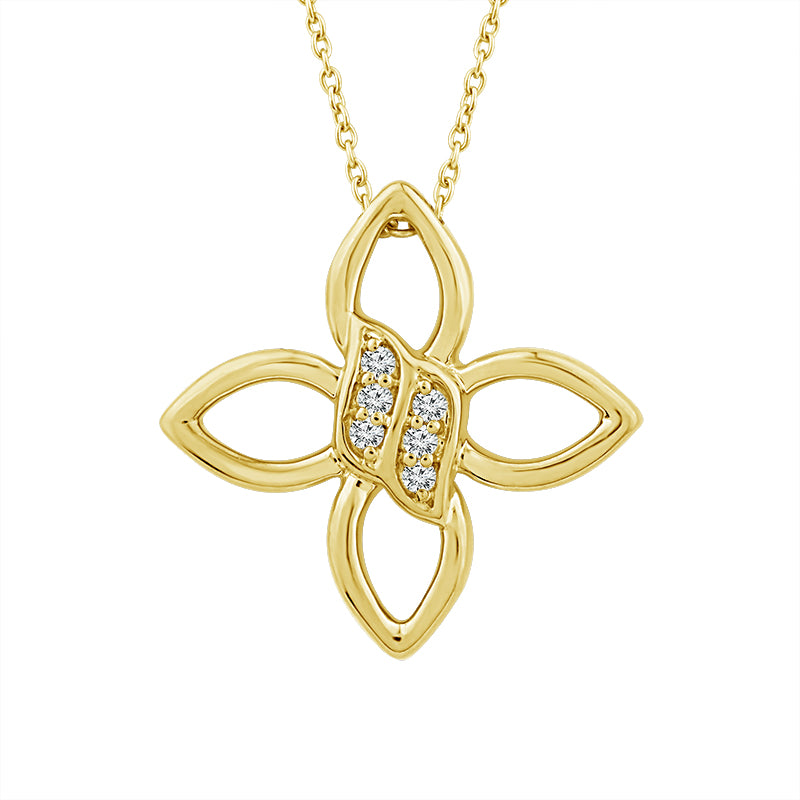 Diamond Fashion Pendant 0.02 ct tw 10k Yellow Gold