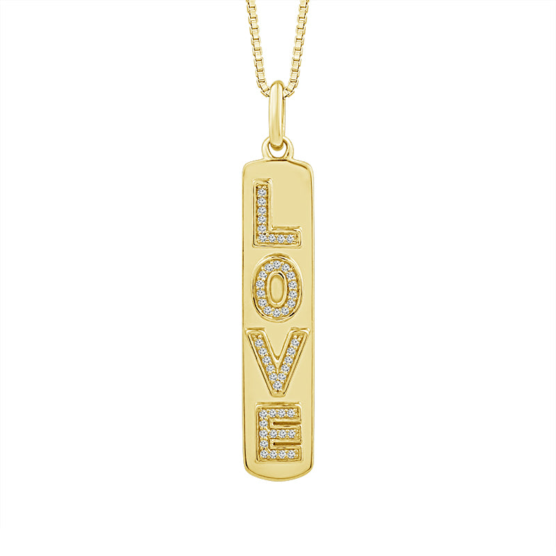 Diamond Fashion Pendant 0.10 ct tw 10k Yellow Gold