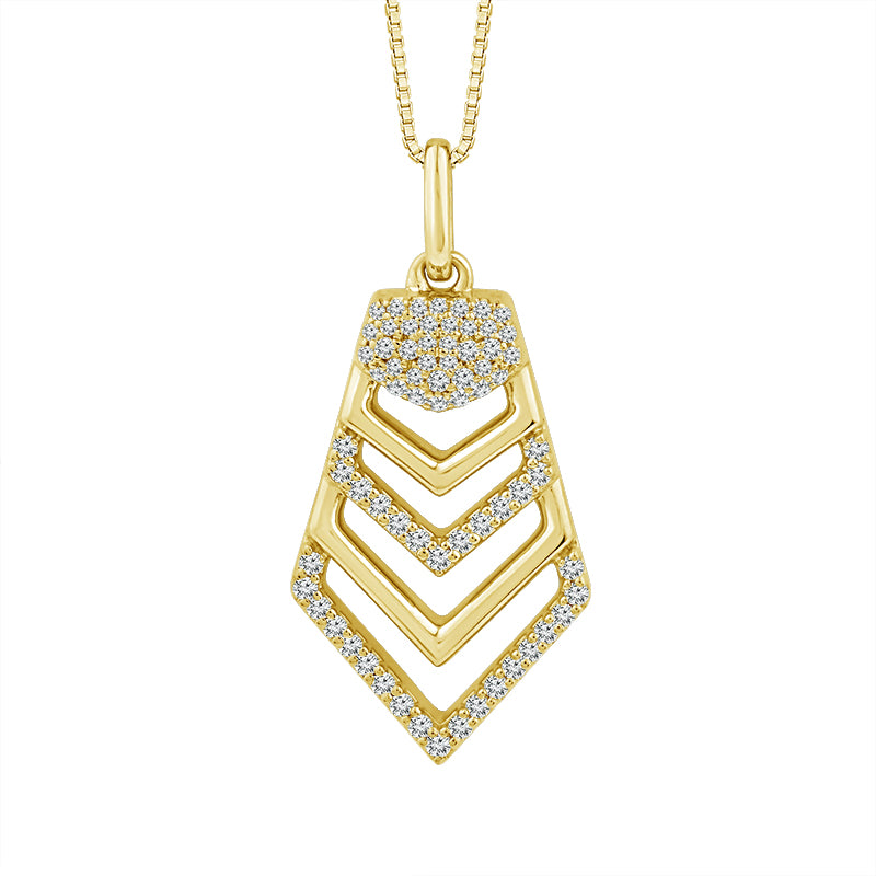 Diamond Fashion Pendant 0.20 ct tw 10k Yellow Gold