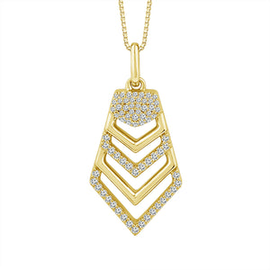 Diamond Fashion Pendant 0.20 ct tw 10k Yellow Gold