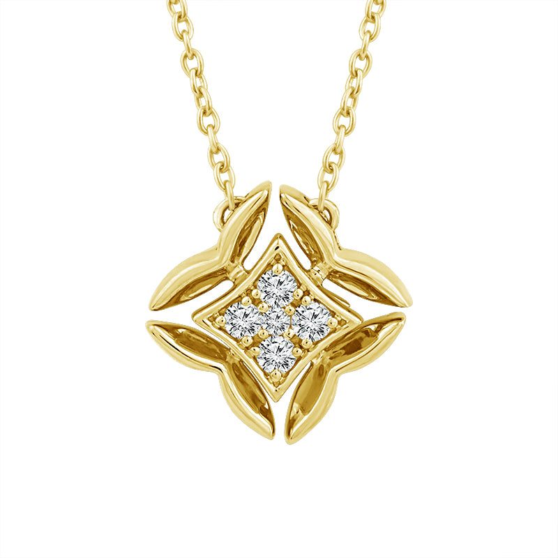 Diamond Fashion Pendant 0.05 ct tw 10k Yellow Gold