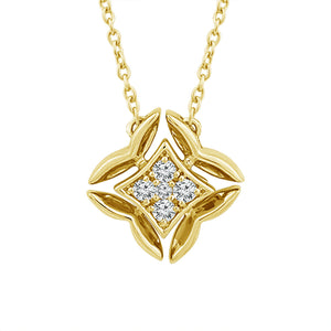 Diamond Fashion Pendant 0.05 ct tw 10k Yellow Gold