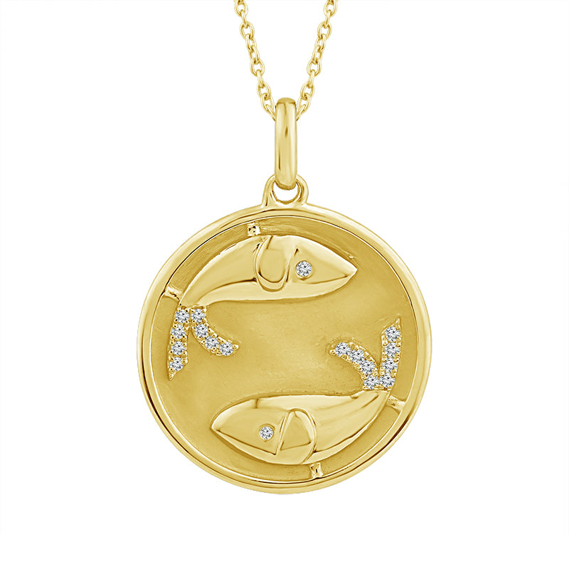 Diamond Fashion Pendant 0.06 ct tw 10k Yellow Gold