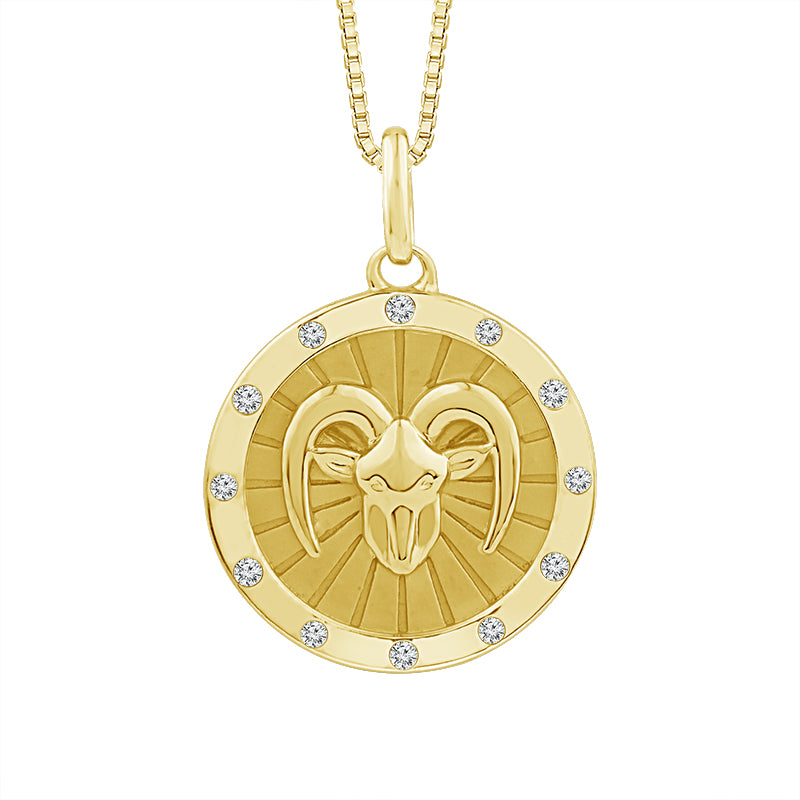 Diamond Fashion Pendant 0.10 ct tw 10k Yellow Gold