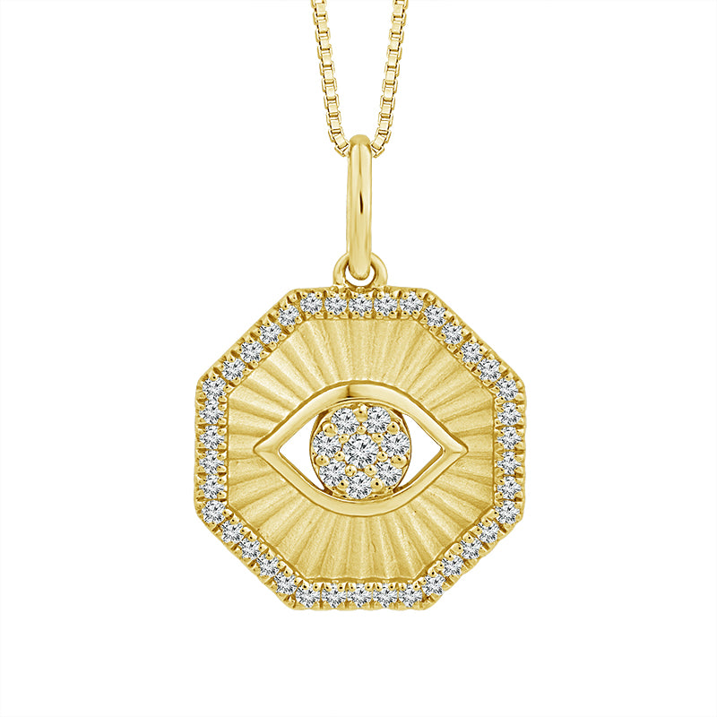 Diamond Fashion Pendant 0.20 ct tw 10k Yellow Gold