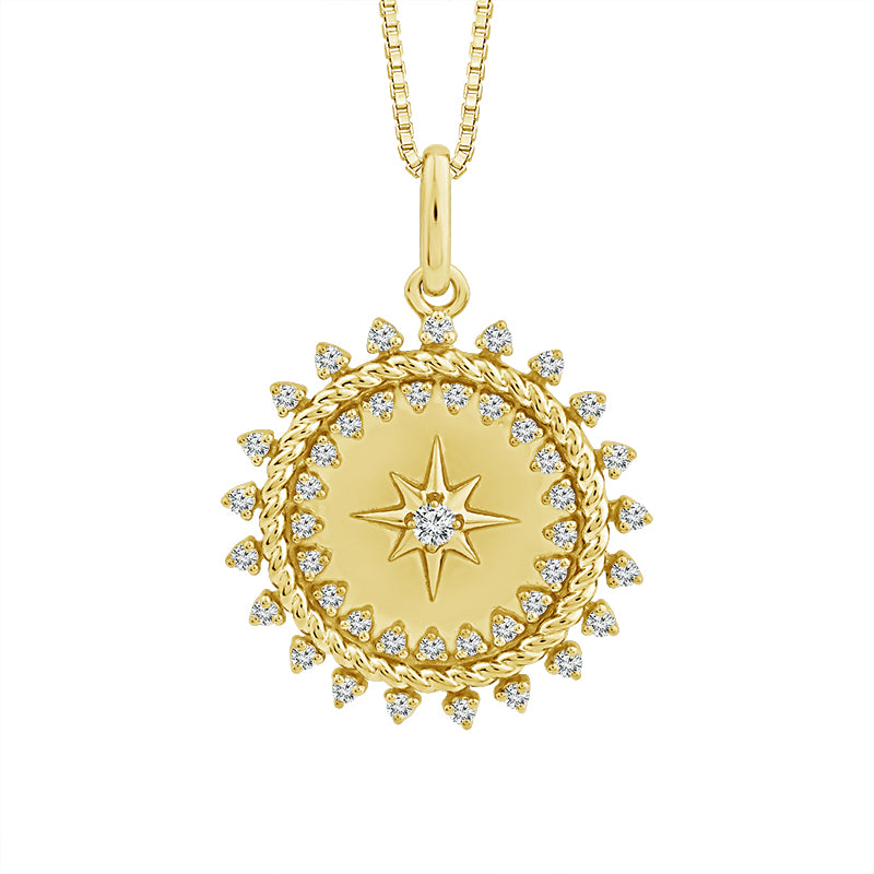 Diamond Fashion Pendant 0.20 ct tw 10k Yellow Gold