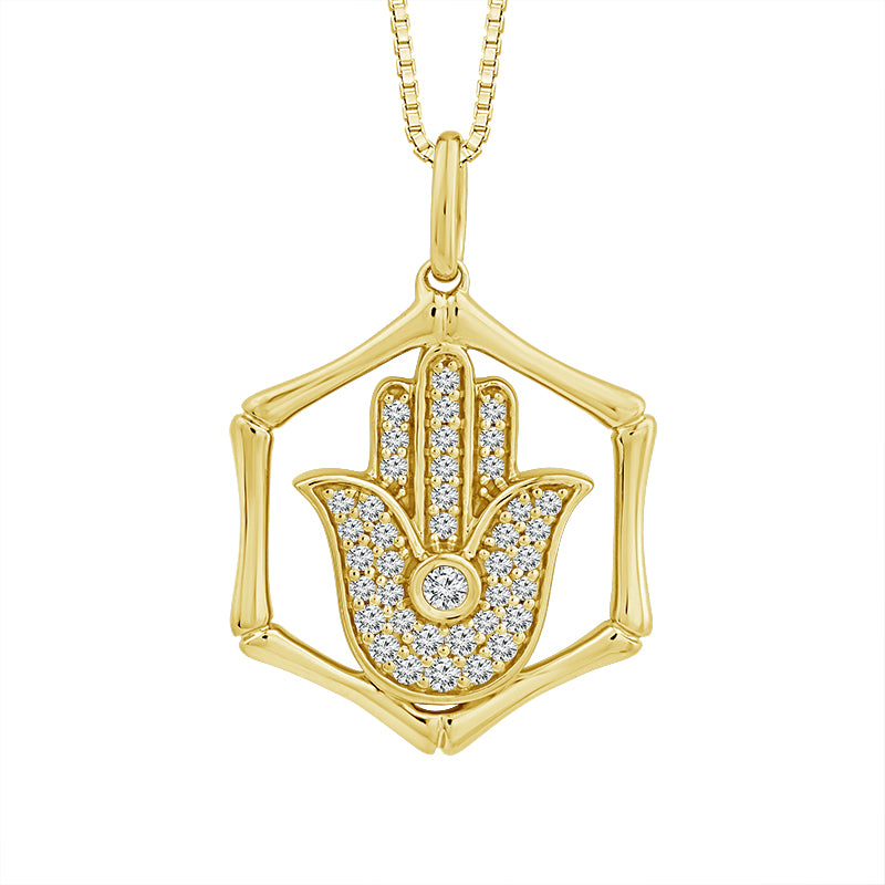 Diamond Fashion Pendant 0.20 ct tw 10k Yellow Gold