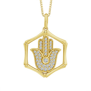 Diamond Fashion Pendant 0.20 ct tw 10k Yellow Gold