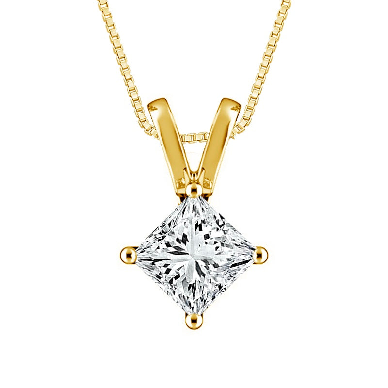 Diamond Solitaire Pendant 0.20 ct tw 14k White Gold