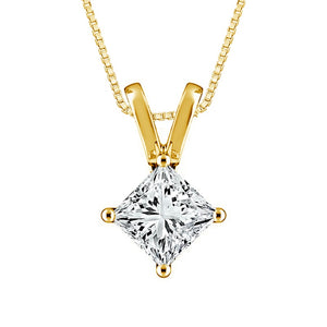 Diamond Solitaire Pendant 0.2 ct tw 14k White Gold