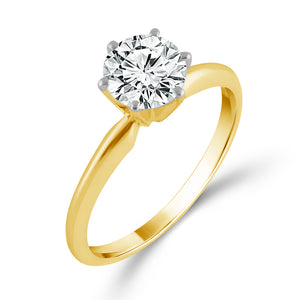 Diamond Solitaire Ring 0.20 ct tw 14k White Gold
