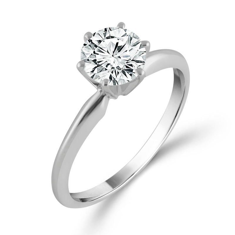 Diamond Solitaire Ring 0.50 ct tw 14k White Gold