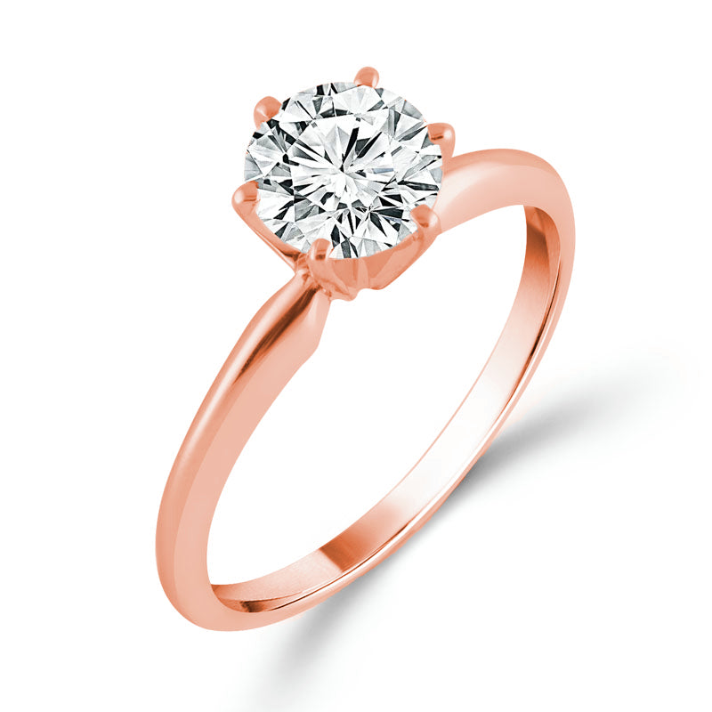 Diamond Solitaire Ring 0.50 ct tw 14k White Gold