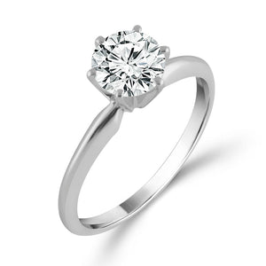 Diamond Solitaire Ring 0.20 ct tw 14k White Gold