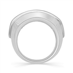 Diamond Mens Ring 1 ct tw 14k White Gold