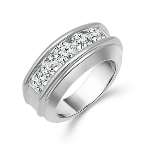 Diamond Mens Ring 1 ct tw 14k White Gold