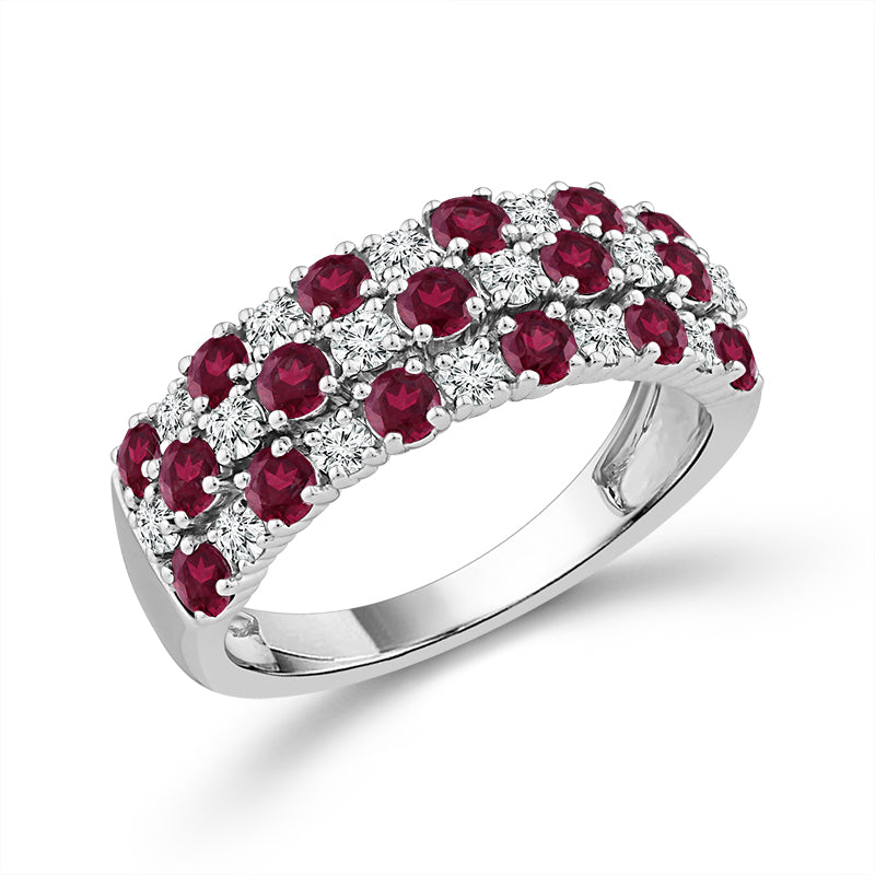 Diamond And Ruby Band 0.50 ct tw 14K Yellow Gold
