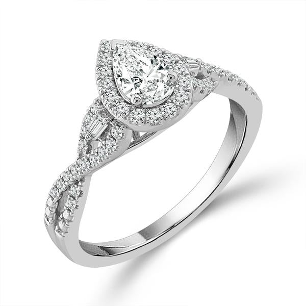 Diamond Engagement Ring 0.5 ct tw 14k White Gold