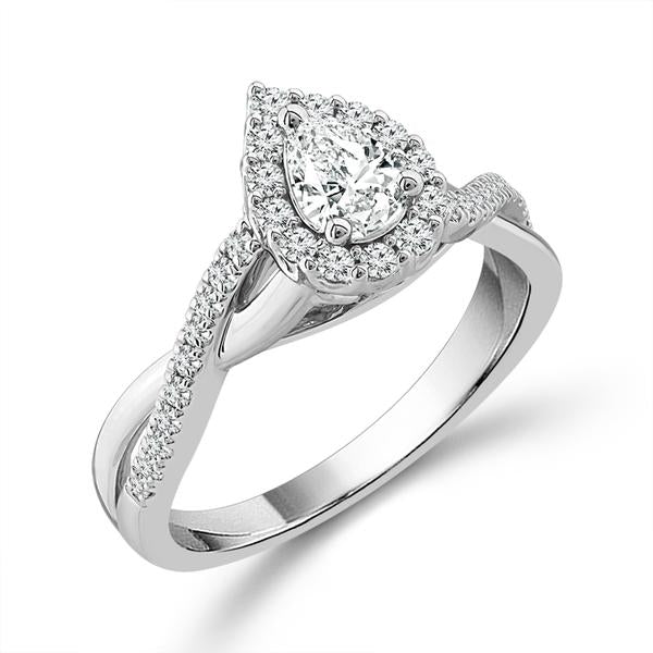 Diamond Engagement Ring 0.5 ct tw 14k White Gold