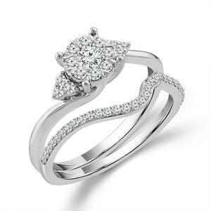 Diamond Bridal Set 0.5 ct tw 10K White Gold
