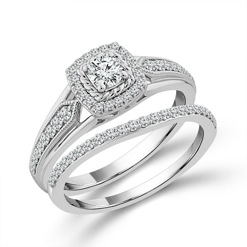 Diamond Bridal Set 0.5 ct tw 10K White Gold