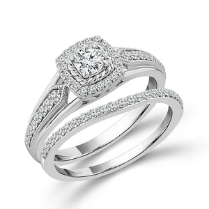 Diamond Bridal Set 0.5 ct tw 10K White Gold