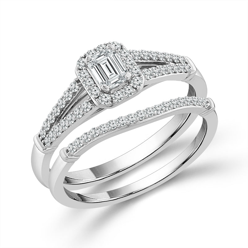 Diamond Bridal Set 0.50 ct tw 10k White Gold
