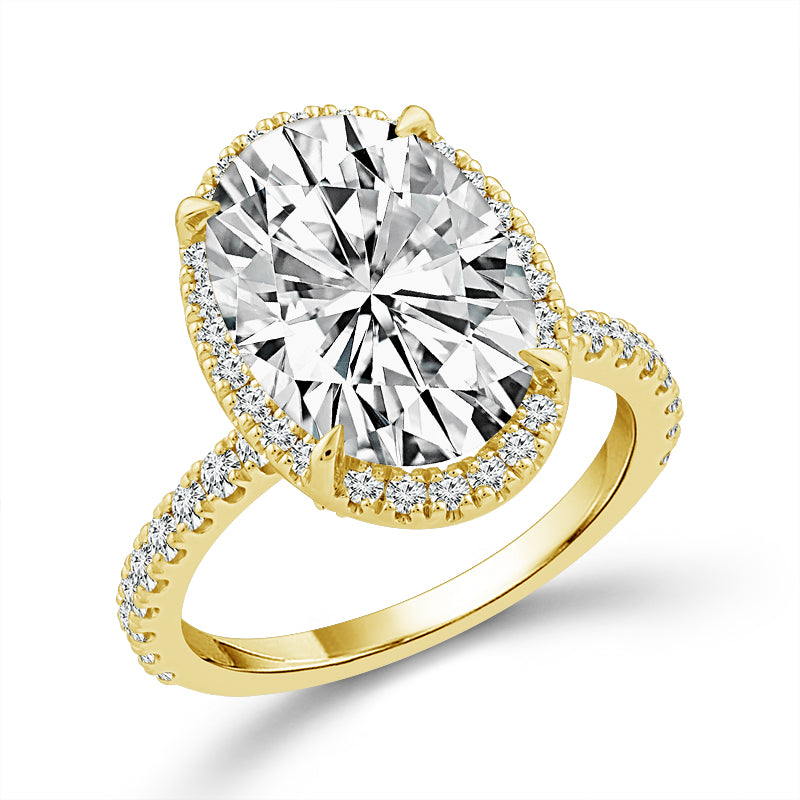 Diamond Bridal Set 1 ct tw Center Oval 14k Yellow Gold