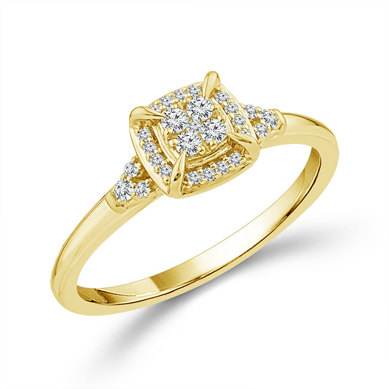 Diamond Bridal Set 0.20 ct tw 10k Yellow Gold