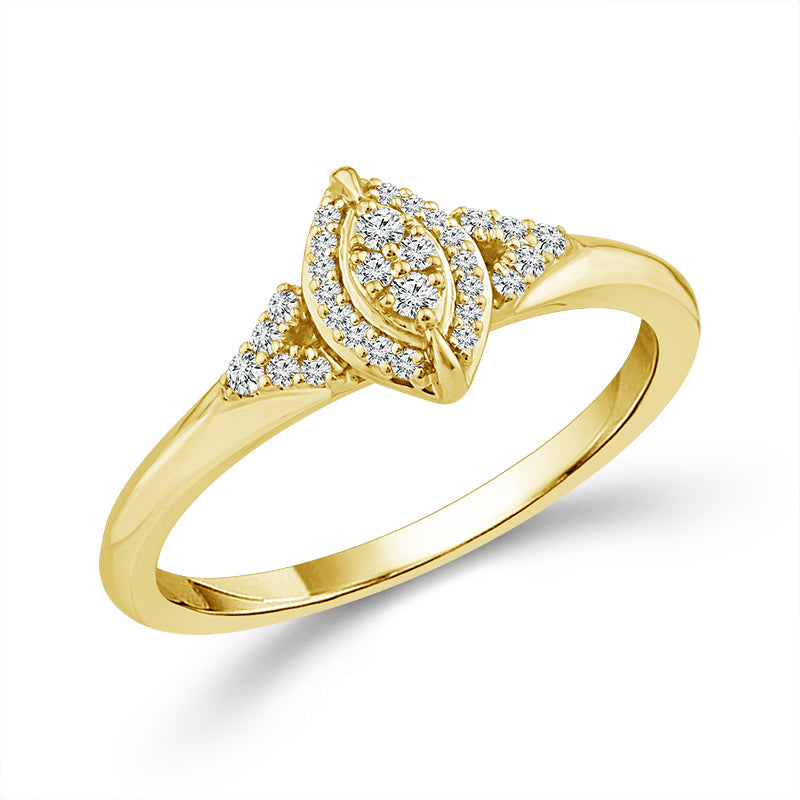 Diamond Bridal Set 0.17 ct tw 10k Yellow Gold