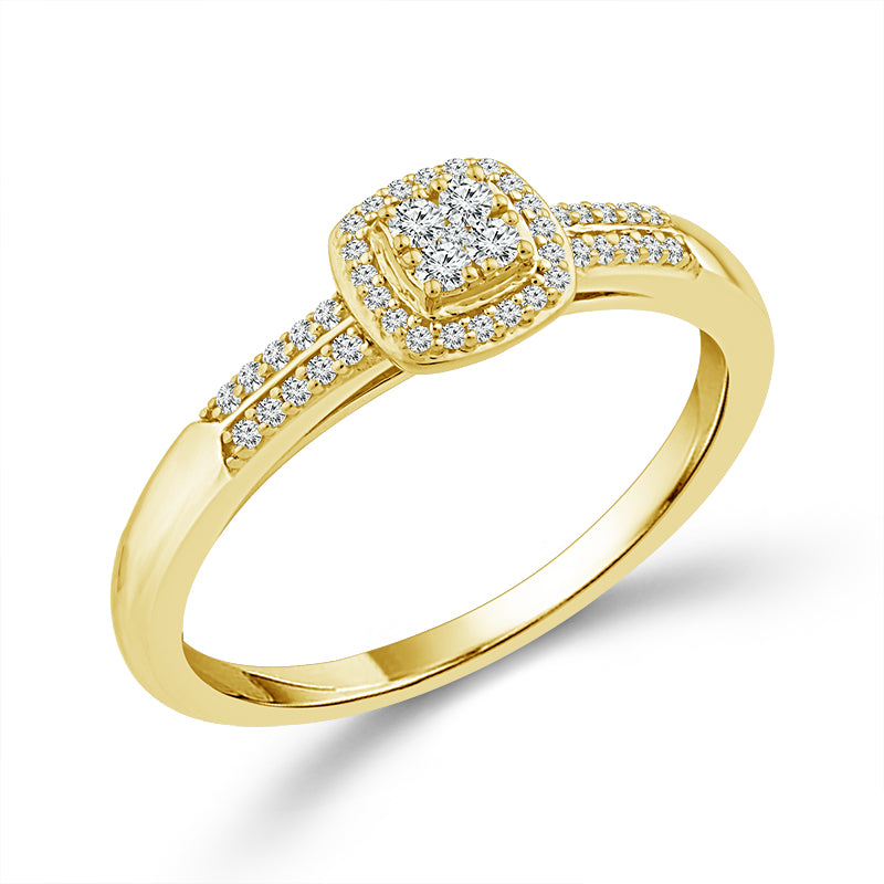 Diamond Bridal Set 0.20 ct tw 10k Yellow Gold