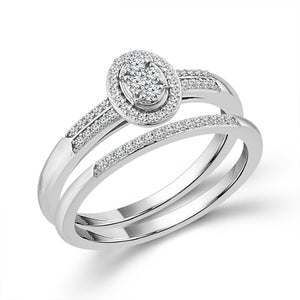 Diamond Bridal Set 0.20 ct tw 10k Yellow Gold