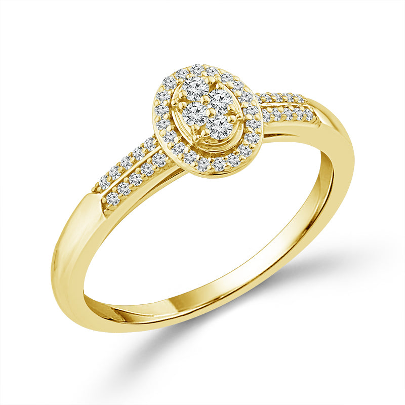 Diamond Bridal Set 0.20 ct tw 10k Yellow Gold