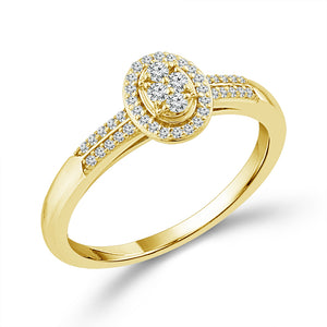 Diamond Bridal Set 0.20 ct tw 10k Yellow Gold