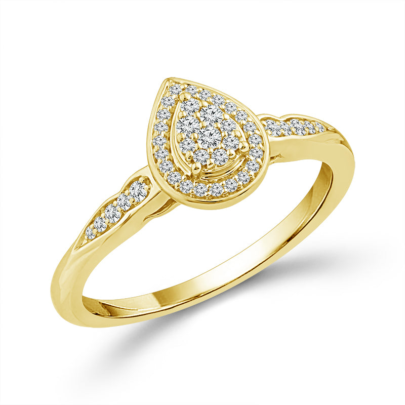 Diamond Bridal Set 0.20 ct tw 10k Yellow Gold