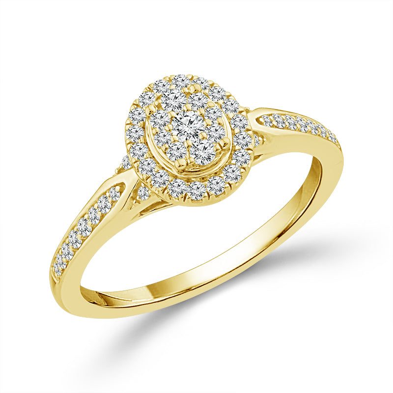 Diamond Bridal Set 0.40 ct tw 10k Yellow Gold