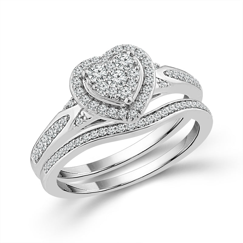 Diamond Bridal Set 0.40 ct tw 10k Yellow Gold