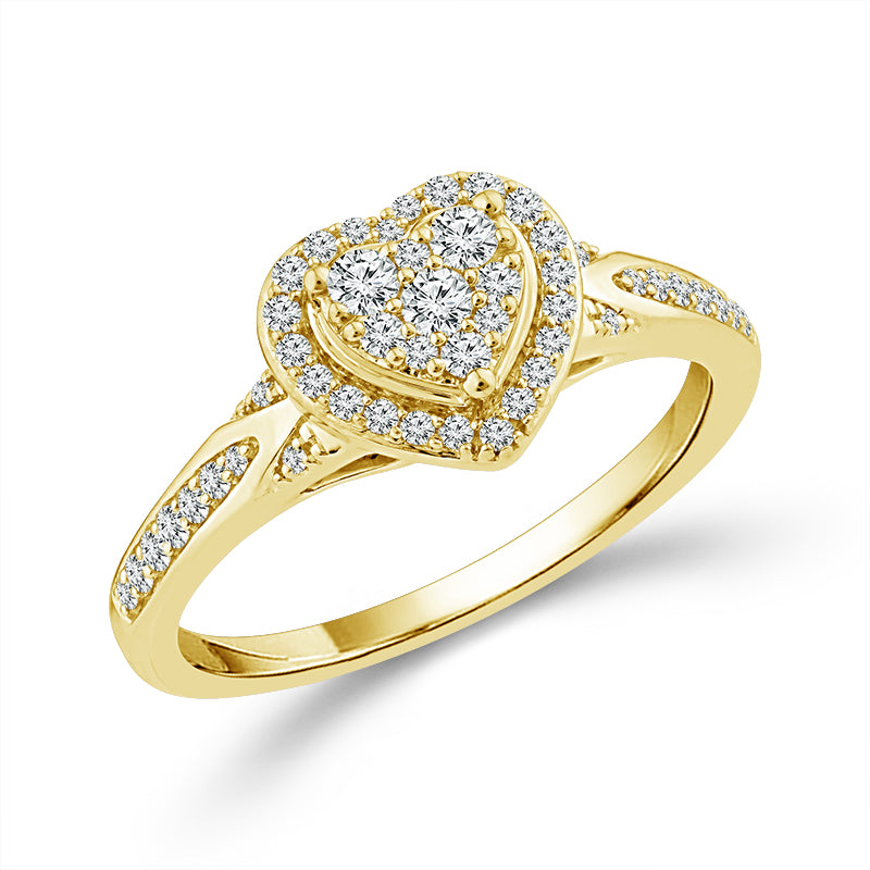 Diamond Bridal Set 0.40 ct tw 10k Yellow Gold