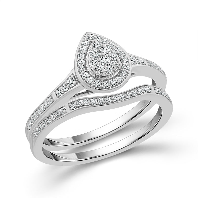 Diamond Bridal Set 0.33 ct tw 10k Yellow Gold