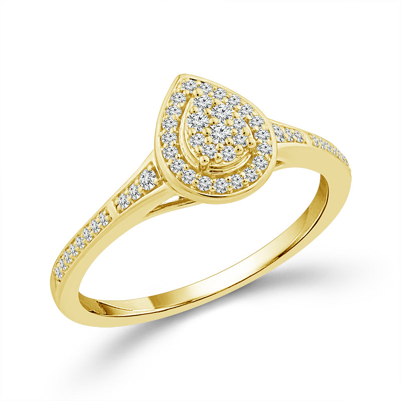Diamond Bridal Set 0.33 ct tw 10k Yellow Gold