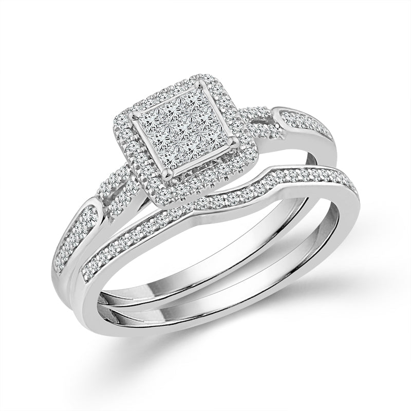 Diamond Bridal Set 0.40 ct tw 10k Yellow Gold