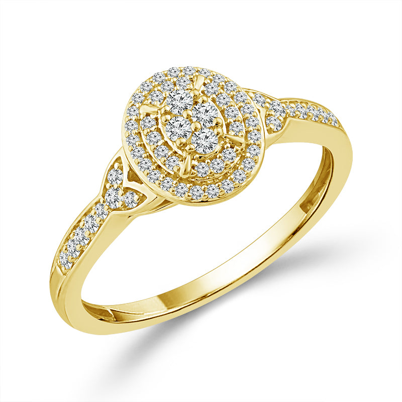 Diamond Bridal Set 0.33 ct tw 10k Yellow Gold