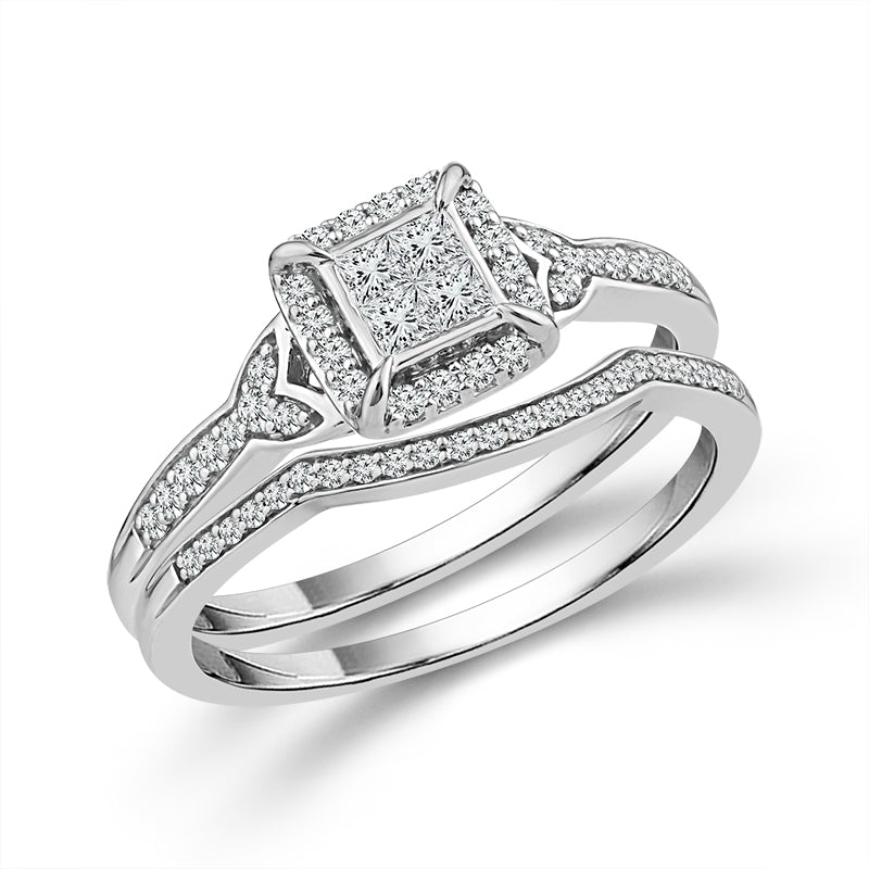 Diamond Bridal Set 0.40 ct tw 10k Yellow Gold