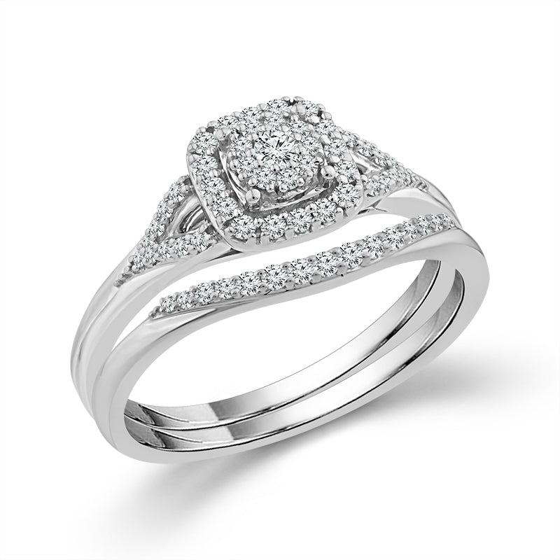 Diamond Bridal Set 0.33 ct tw 10k Yellow Gold
