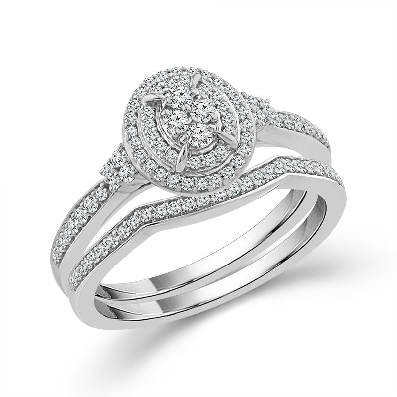 Diamond Bridal Set 0.40 ct tw 10k Yellow Gold