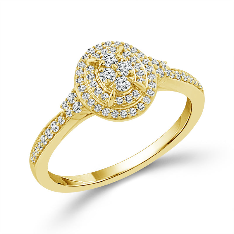 Diamond Bridal Set 0.40 ct tw 10k Yellow Gold