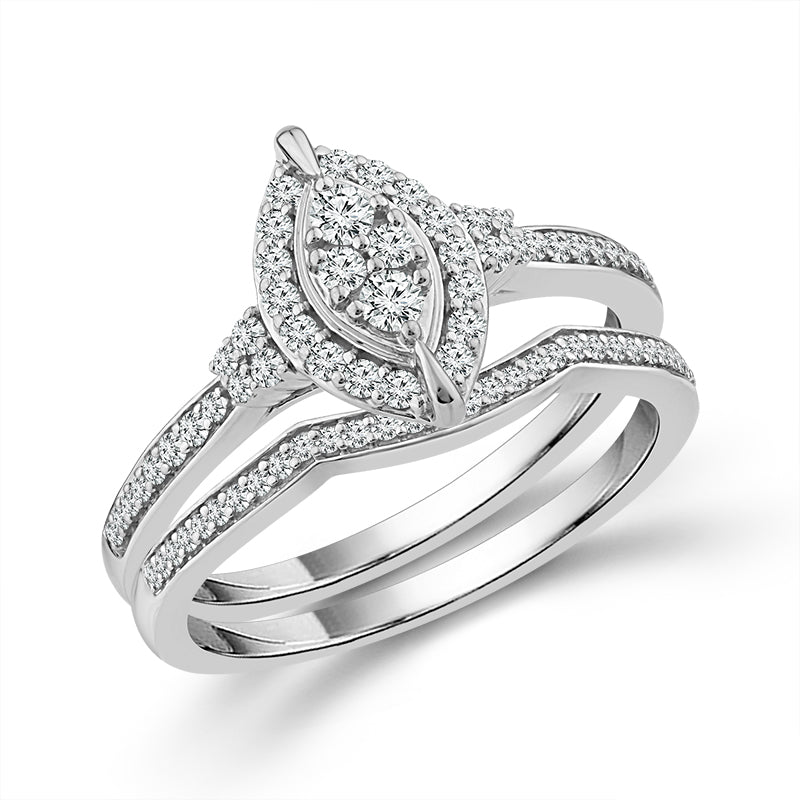 Diamond Bridal Set 0.40 ct tw 10k Yellow Gold