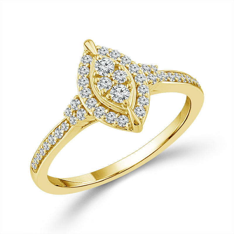 Diamond Bridal Set 0.40 ct tw 10k Yellow Gold